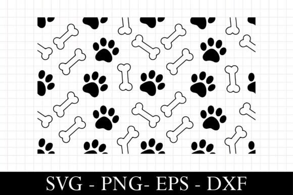 Dog Paw Seamless Pattern, Paw Print Svg Graphics and Crafts