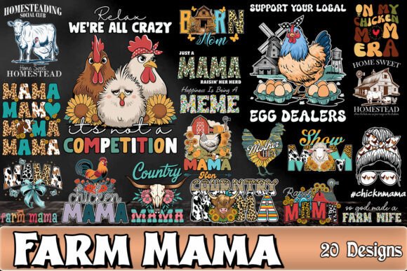Farm Mama SVG Bundle: Graphics and Crafts for Local Branding
