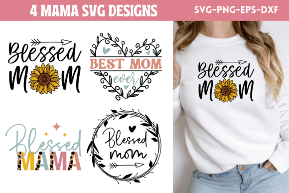 Mama SVG Bundle, Mom SVG Bundle 1: Graphics for Crafts